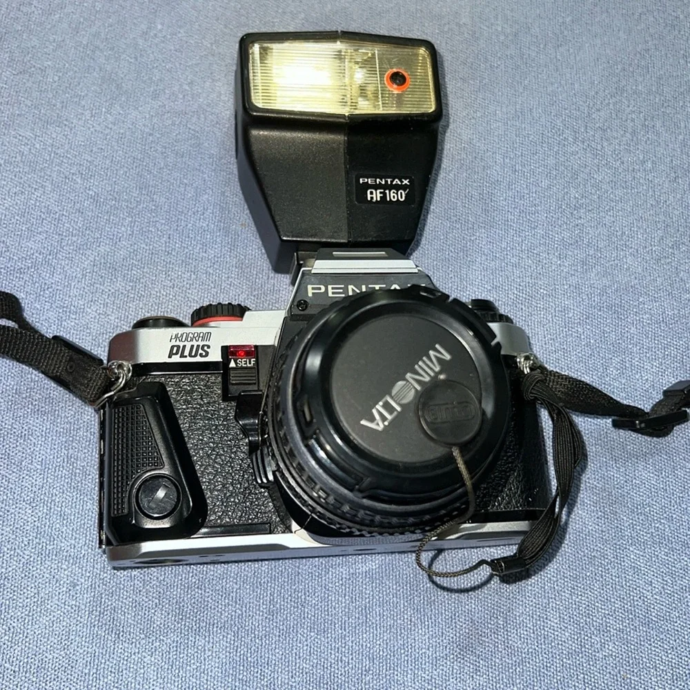 Pentax AF 160 program plus vintage film camera